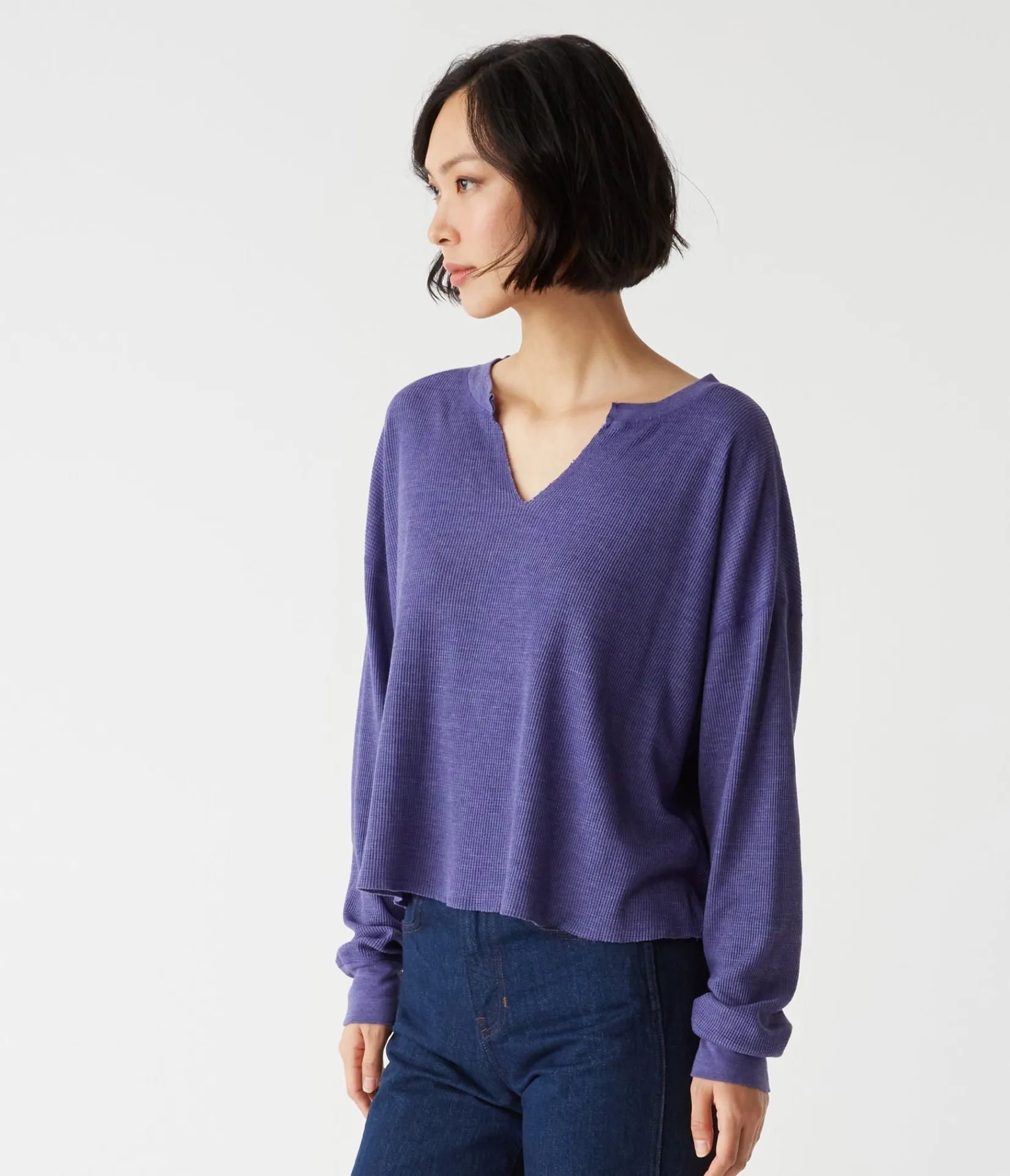 delia_thermal_tee_6.webp Michael Stars Delia Thermal Tee- T-Shirts | Loungewear