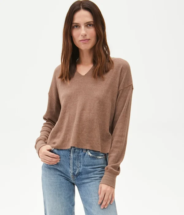 Michael Stars Delia Thermal Tee- T-Shirts | Loungewear