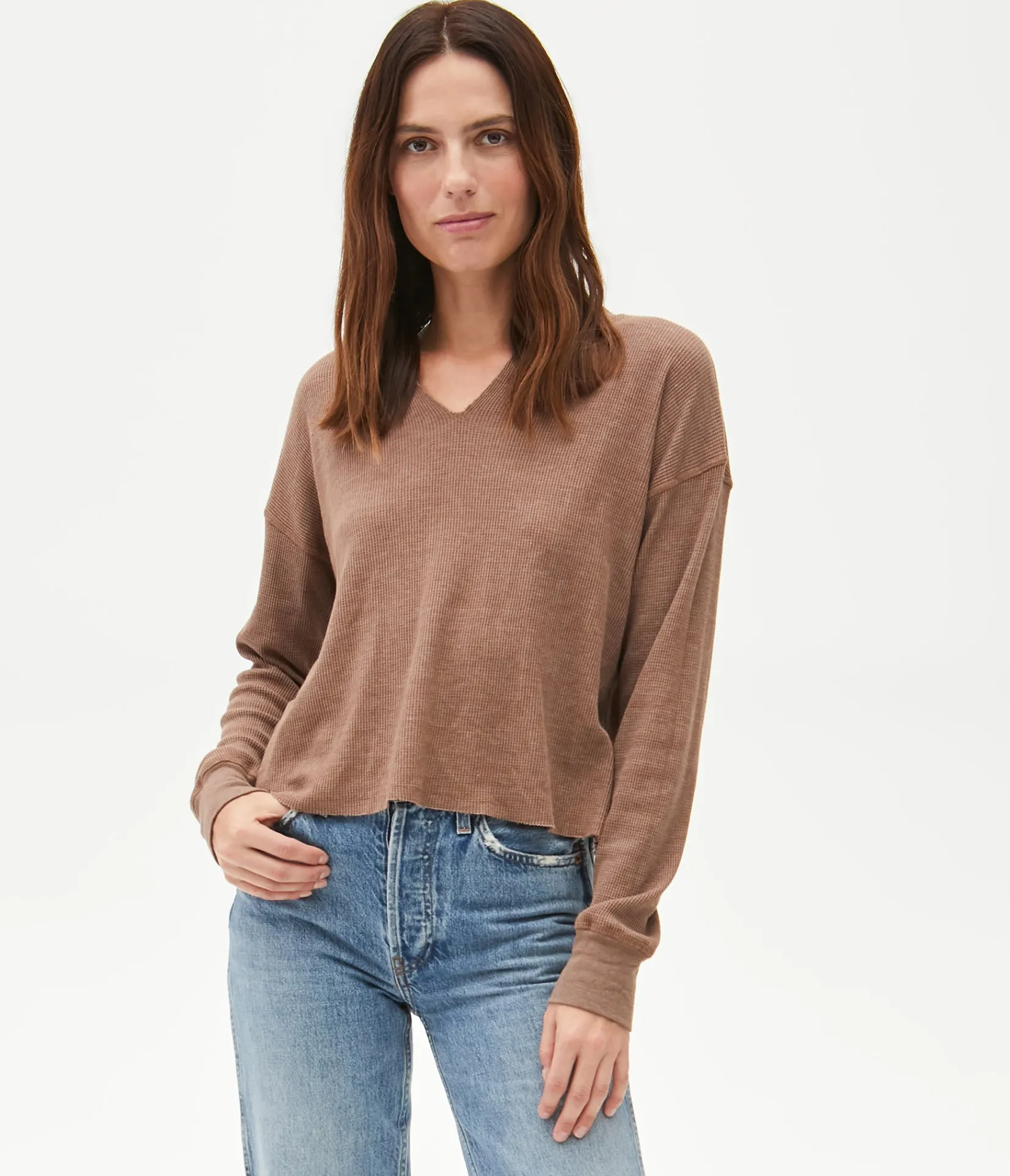 delia_thermal_tee_63.webp Michael Stars Delia Thermal Tee- T-Shirts | Loungewear