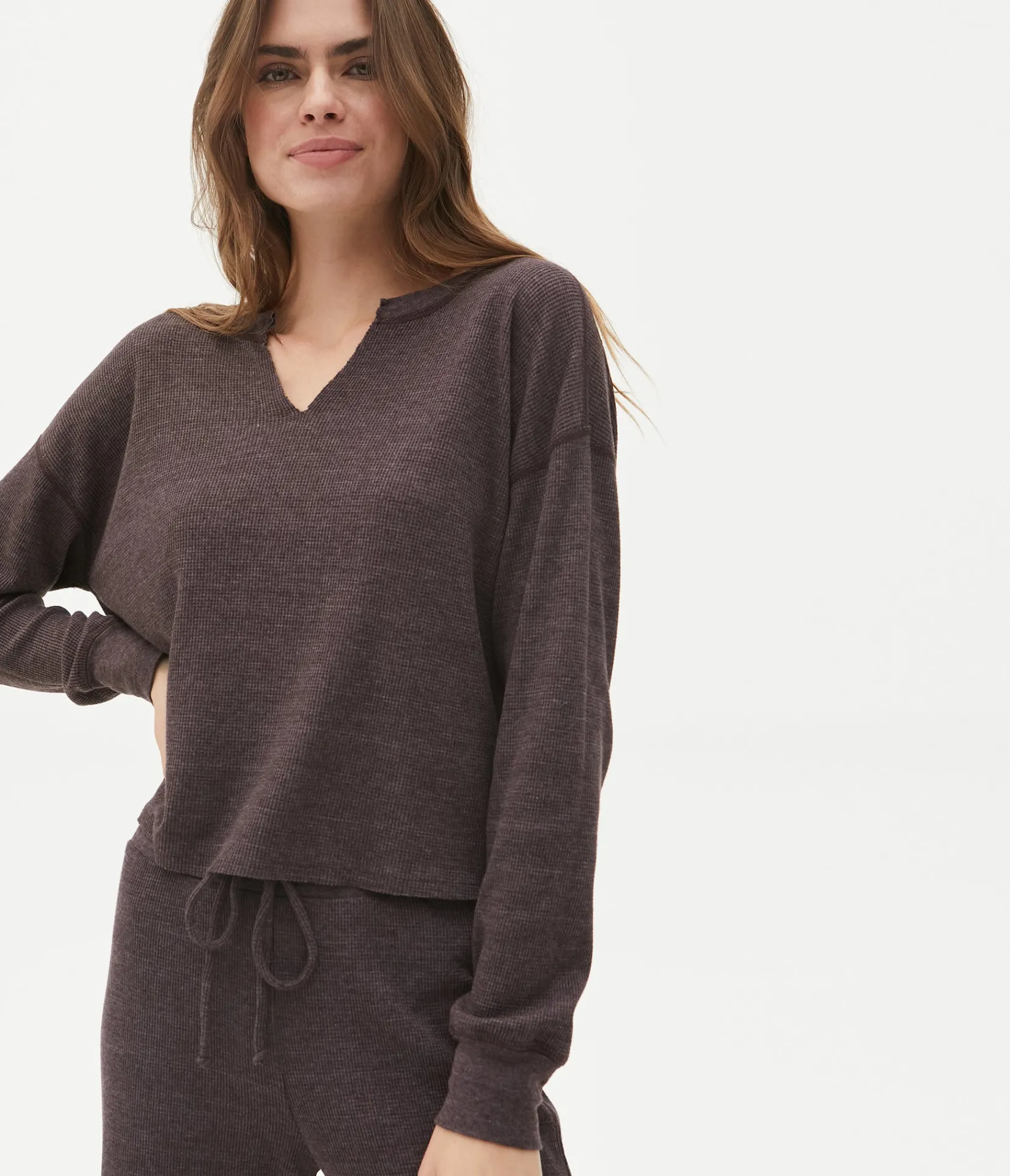 delia_thermal_tee_65.webp Michael Stars Delia Thermal Tee- T-Shirts | Loungewear
