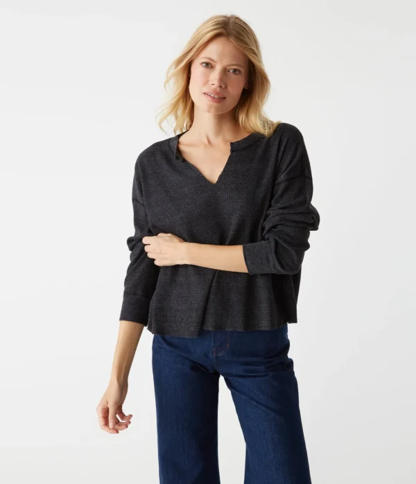 Michael Stars Delia Thermal Tee- T-Shirts | Loungewear
