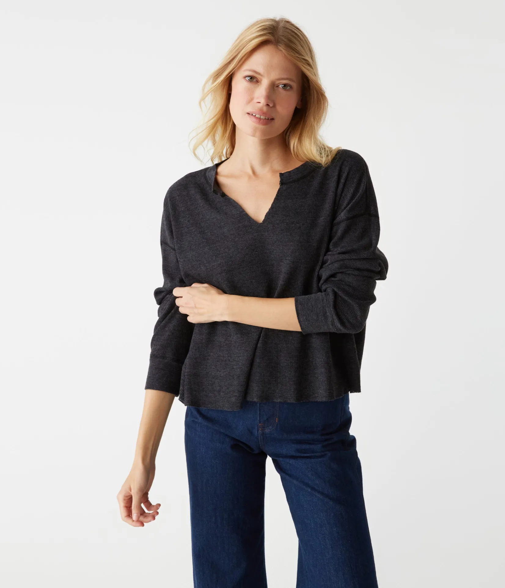 delia_thermal_tee_8.webp Michael Stars Delia Thermal Tee- T-Shirts | Loungewear