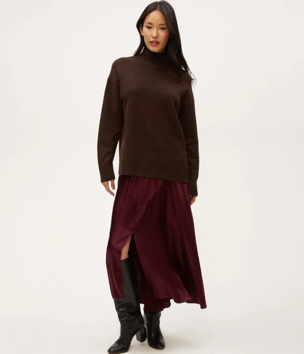Michael Stars Desi Asymmetrical Satin Skirt- Pants, Shorts & Skirts