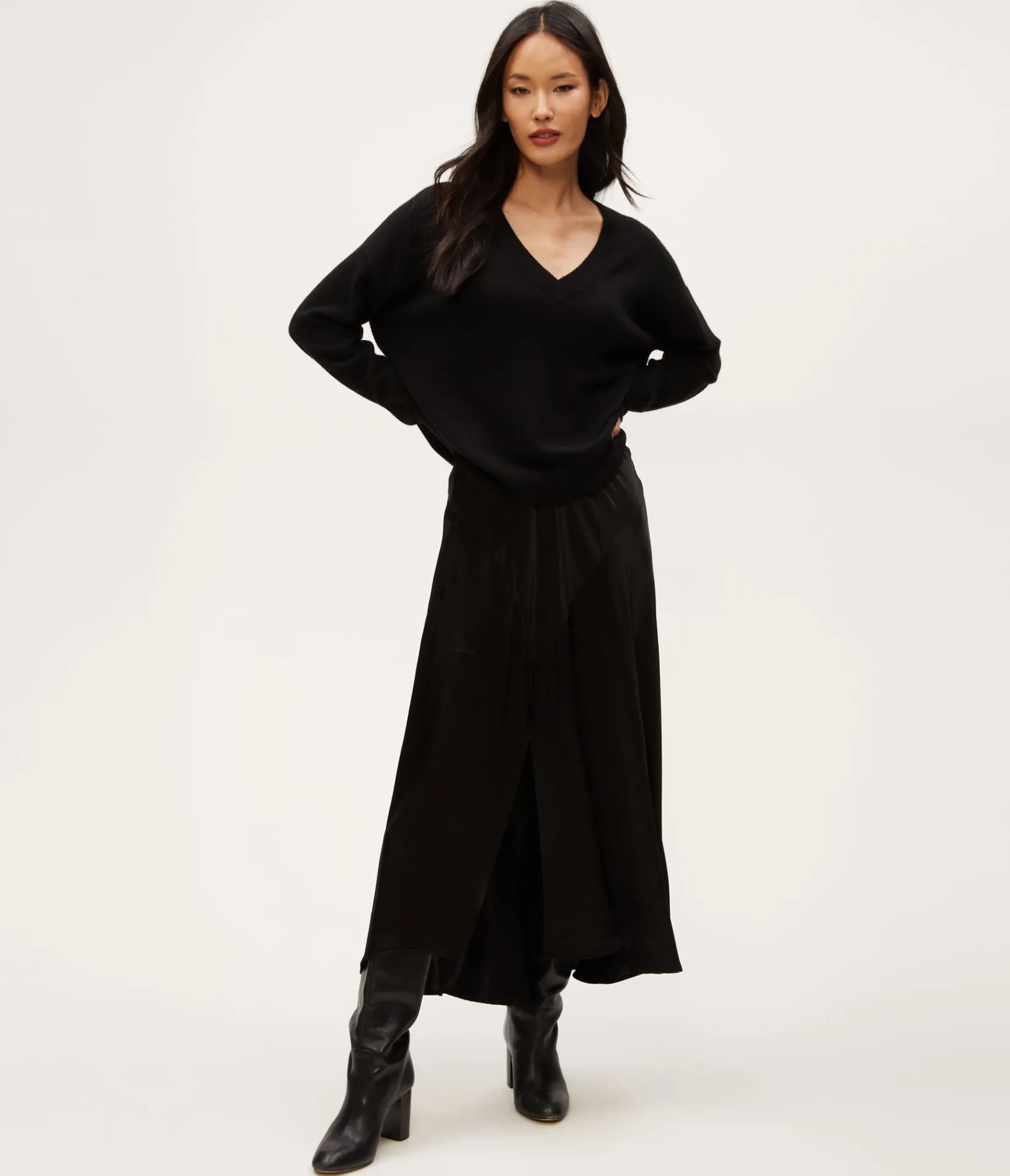 desi_asymmetrical_satin_skirt_4.webp Michael Stars Desi Asymmetrical Satin Skirt- Pants, Shorts & Skirts
