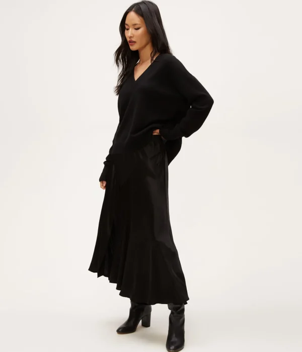 Michael Stars Desi Asymmetrical Satin Skirt- Pants, Shorts & Skirts