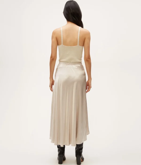 Michael Stars Desi Asymmetrical Satin Skirt- Pants, Shorts & Skirts