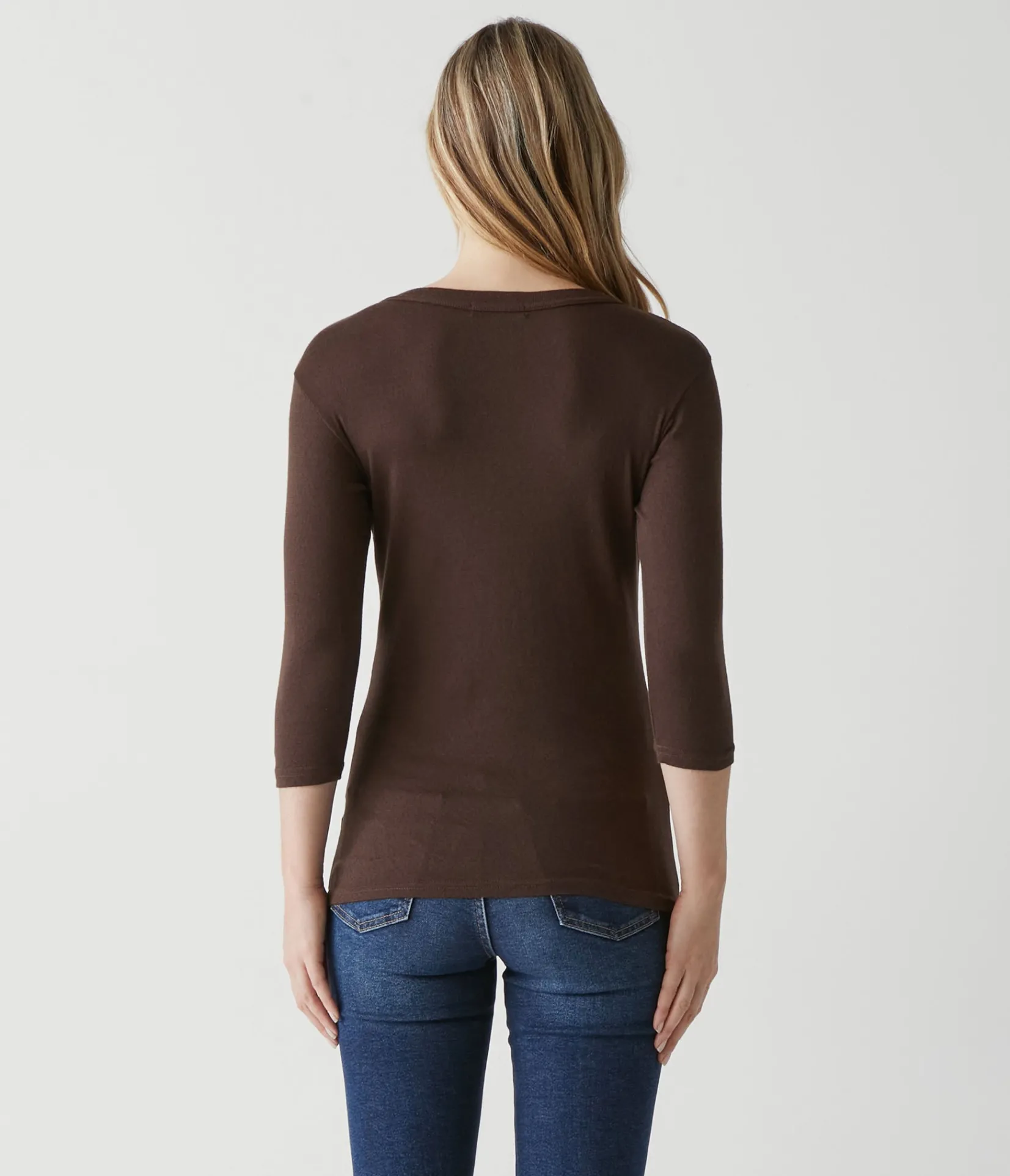 dora_shine__sleeve_tee_34.webp Michael Stars Dora Shine 3/4 Sleeve Tee- T-Shirts | Shine T-Shirts