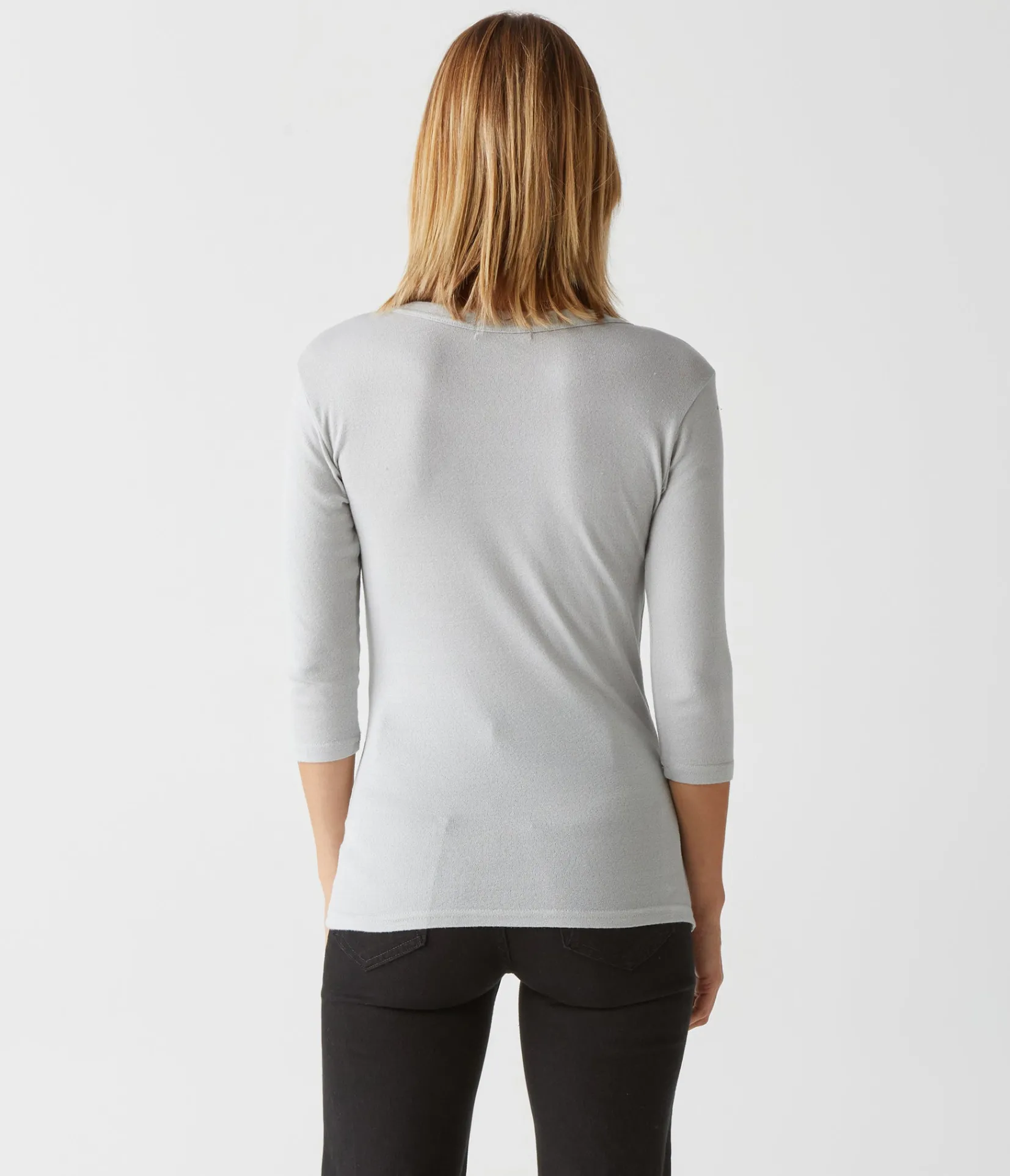 dora_shine__sleeve_tee_59.webp Michael Stars Dora Shine 3/4 Sleeve Tee- T-Shirts | Shine T-Shirts