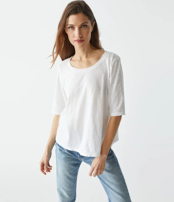 Michael Stars Dua Supima Tee- T-Shirts | Supima Cotton T-Shirts