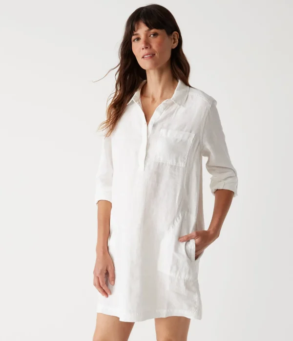 Michael Stars Eleanor Linen Shirt Dress- Dresses | Mini Dresses