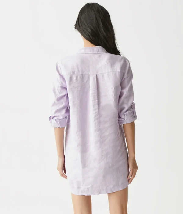 Michael Stars Eleanor Linen Shirt Dress- Dresses | Mini Dresses
