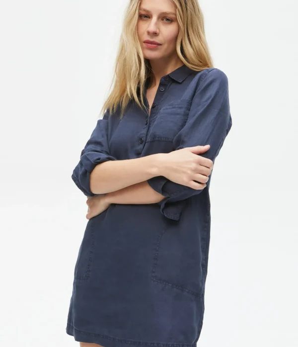 Michael Stars Eleanor Linen Shirt Dress- Dresses | Mini Dresses