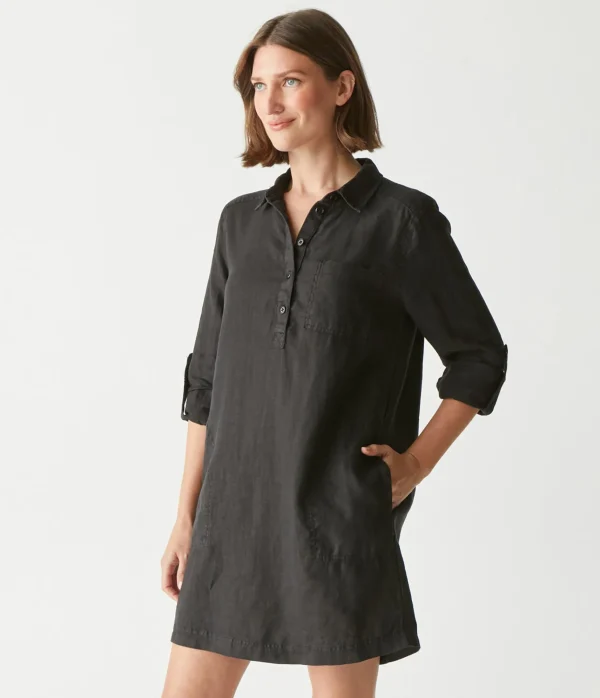 Michael Stars Eleanor Linen Shirt Dress- Dresses | Mini Dresses