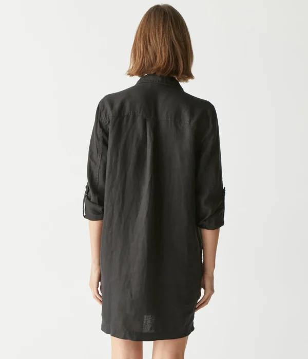 Michael Stars Eleanor Linen Shirt Dress- Dresses | Mini Dresses