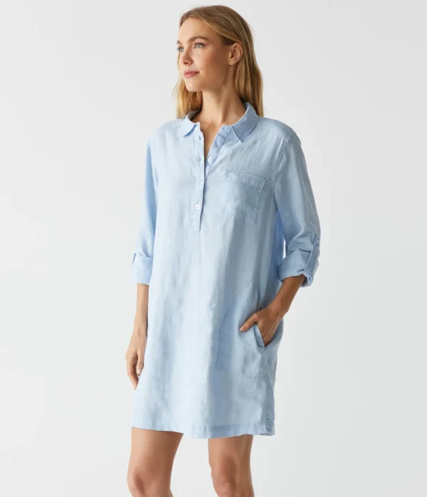 Michael Stars Eleanor Linen Shirt Dress- Dresses | Mini Dresses