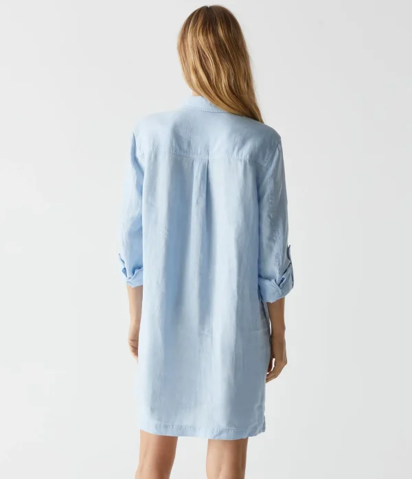 Michael Stars Eleanor Linen Shirt Dress- Dresses | Mini Dresses