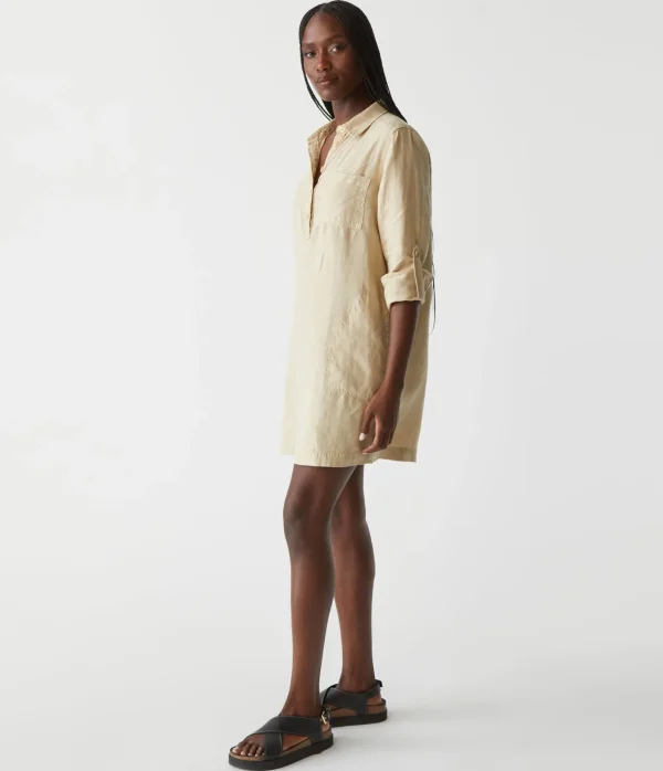 Michael Stars Eleanor Linen Shirt Dress- Dresses | Mini Dresses
