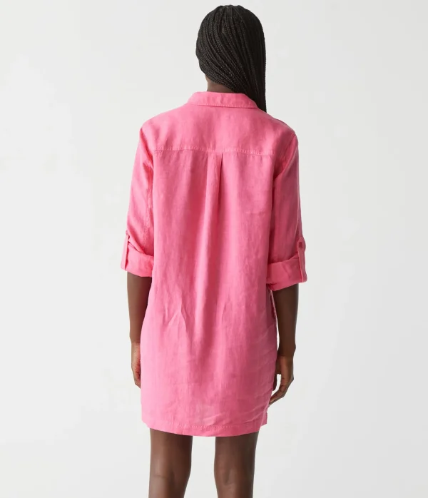 Michael Stars Eleanor Linen Shirt Dress- Dresses | Mini Dresses