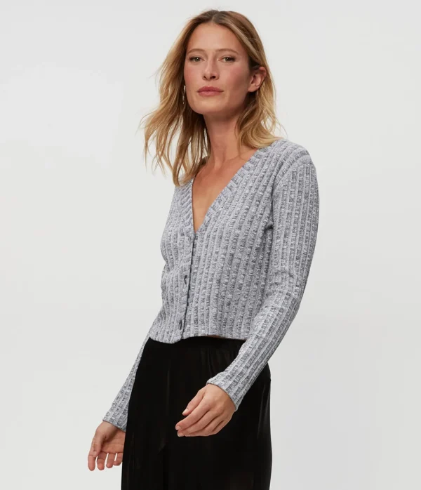 Michael Stars Ellis Cropped Cardigan- Sweaters & Cardigans