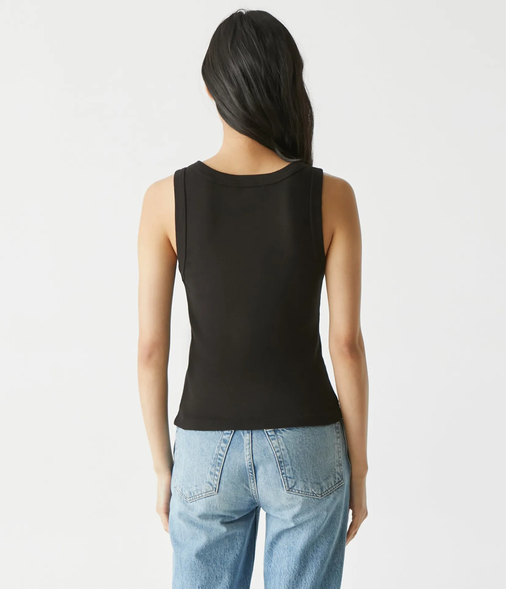elodie_cropped_scoop_neck_tank_3.webp Michael Stars Elodie Cropped Scoop Neck Tank- Tank Tops | 1x1 Cotton T-Shirts
