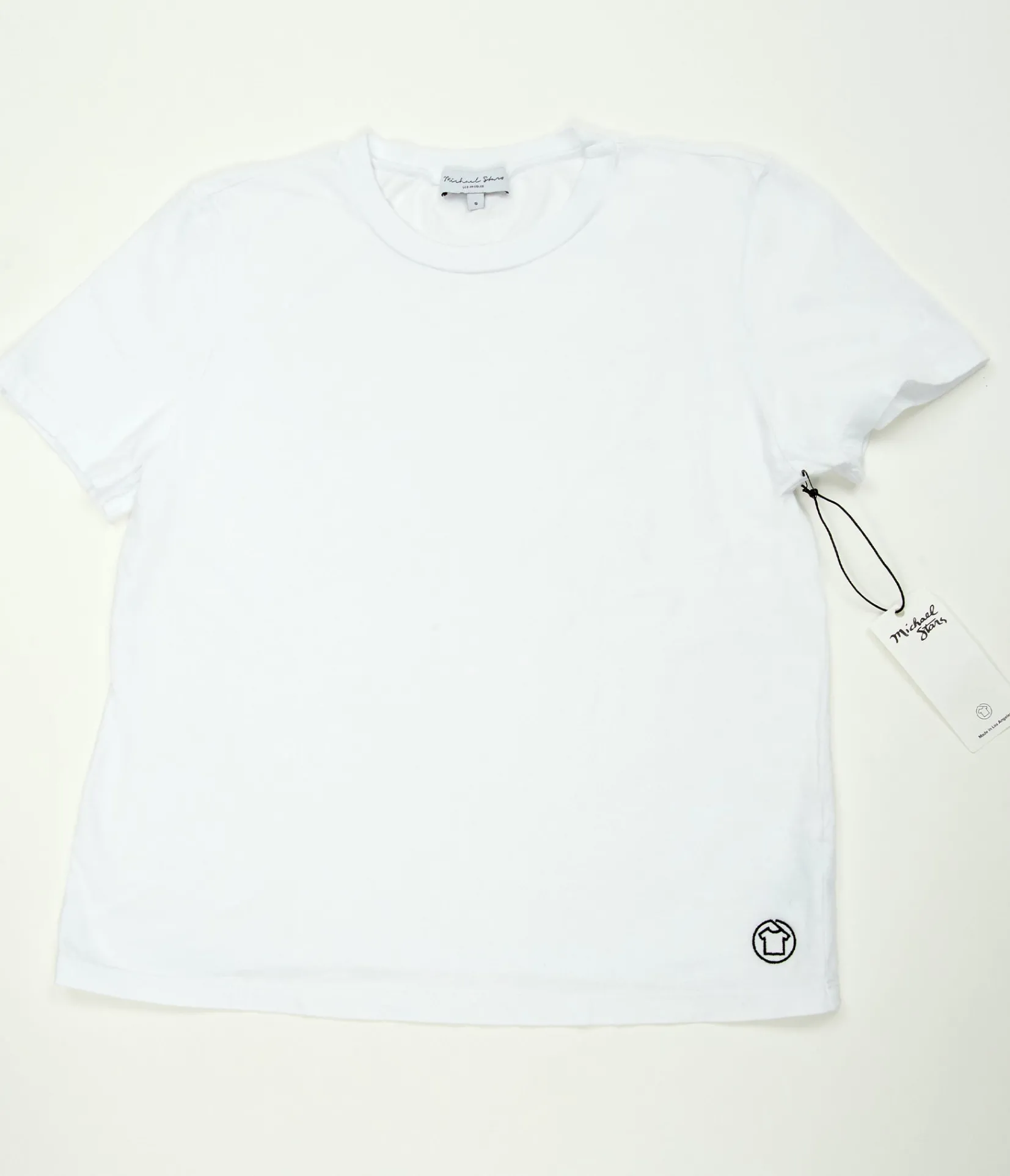 embroidered_crewneck_tee_0.webp Michael Stars Embroidered Crewneck Tee- T-Shirts