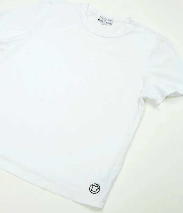Michael Stars Embroidered Crewneck Tee- T-Shirts