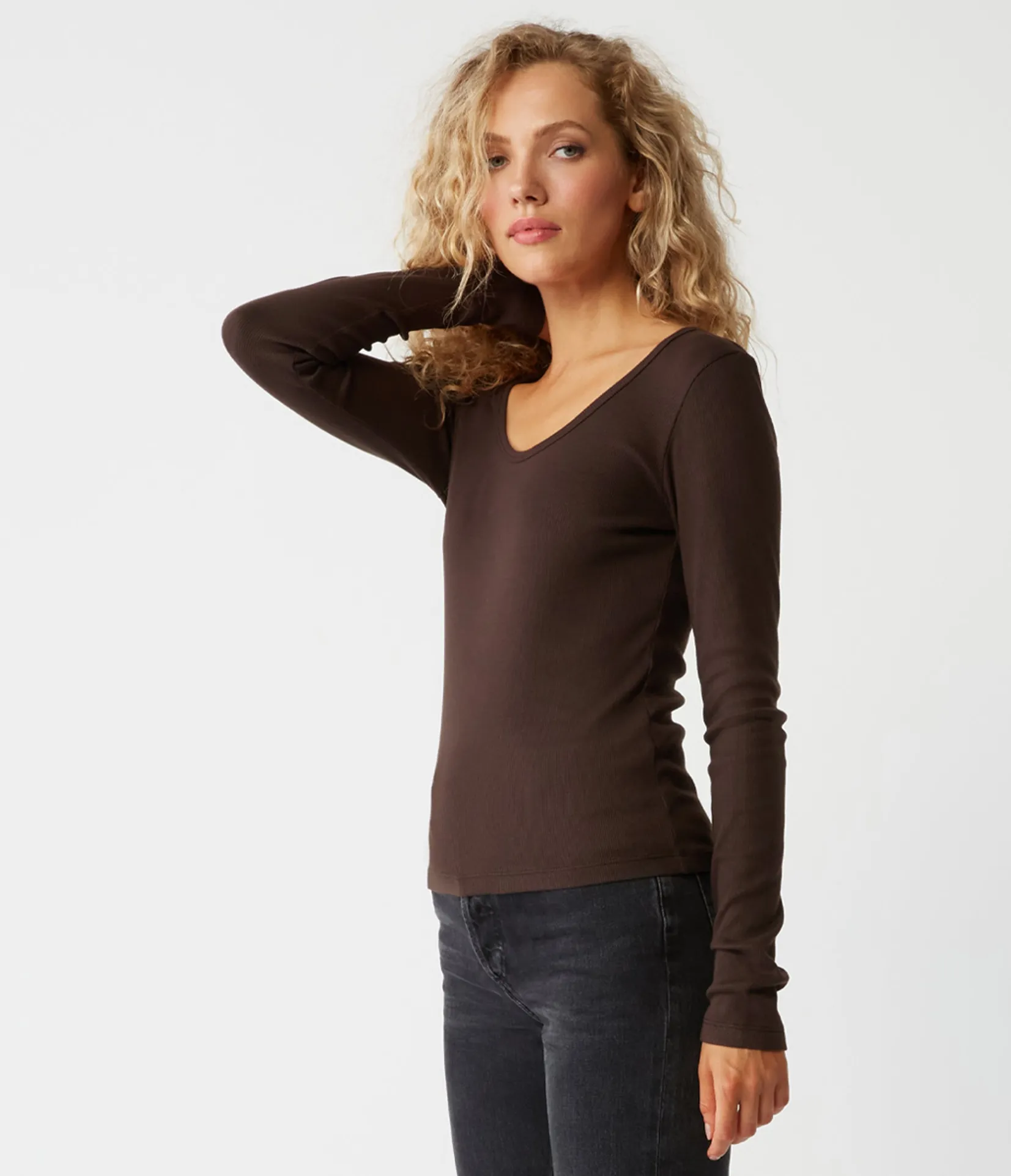 emilia_scoop_neck_tee_10.webp Michael Stars Emilia Scoop Neck Tee- T-Shirts | Ultra Rib T-Shirts