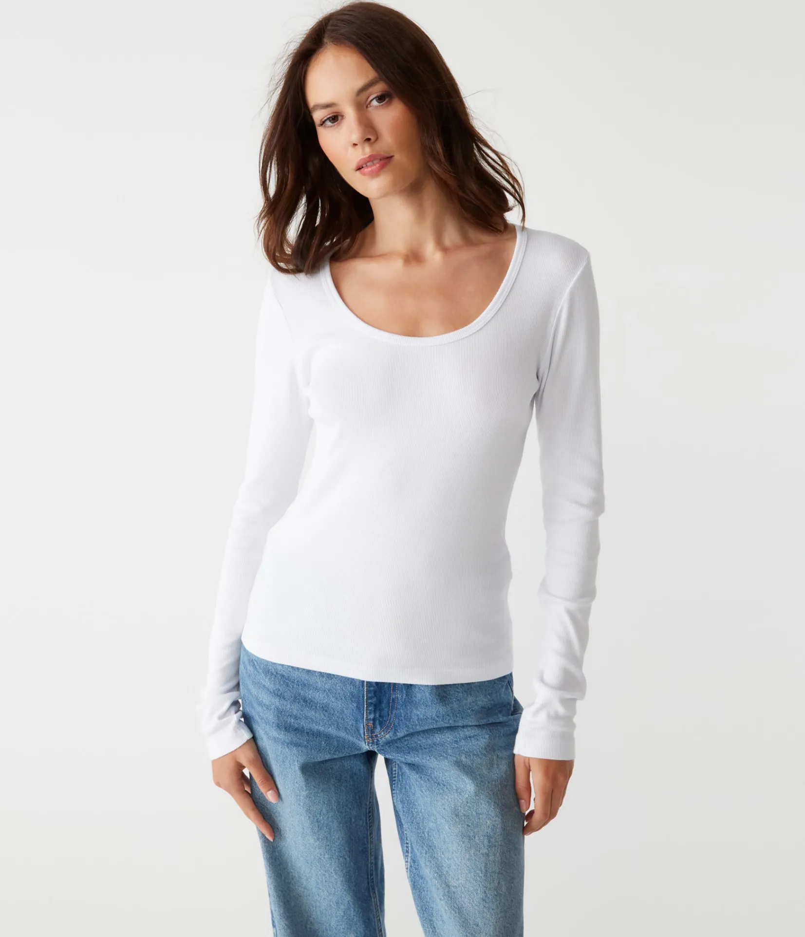 emilia_scoop_neck_tee_12.webp Michael Stars Emilia Scoop Neck Tee- T-Shirts | Ultra Rib T-Shirts
