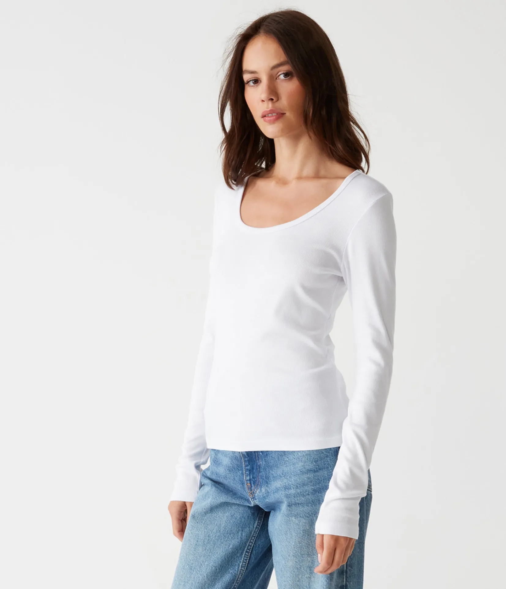 emilia_scoop_neck_tee_14.webp Michael Stars Emilia Scoop Neck Tee- T-Shirts | Ultra Rib T-Shirts