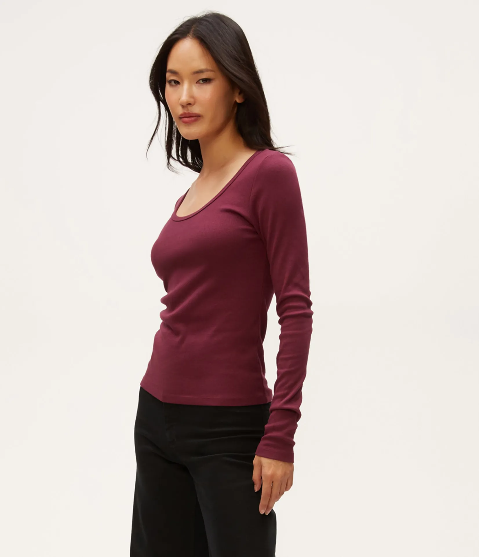 emilia_scoop_neck_tee_30.webp Michael Stars Emilia Scoop Neck Tee- T-Shirts | Ultra Rib T-Shirts