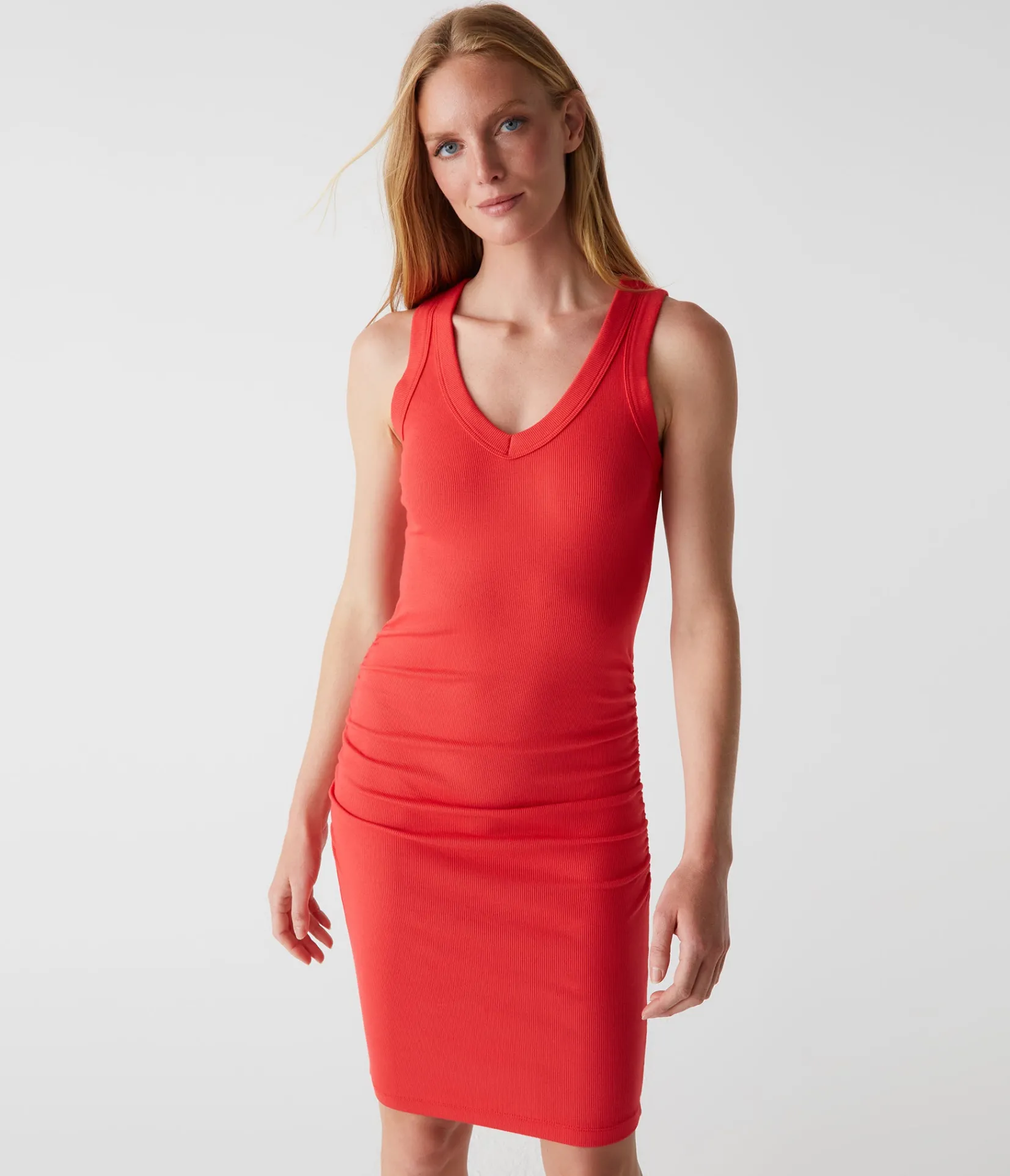 esme_ribbed_dress_14.webp Michael Stars Esme Ribbed Dress- Dresses | Knee Length Dresses