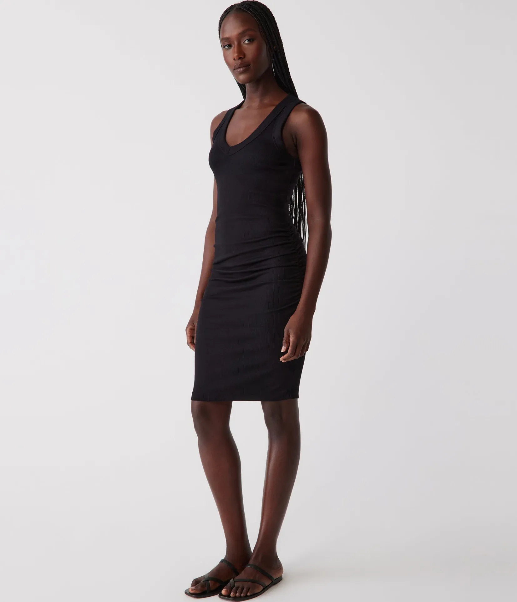 esme_ribbed_dress_2.webp Michael Stars Esme Ribbed Dress- Dresses | Knee Length Dresses