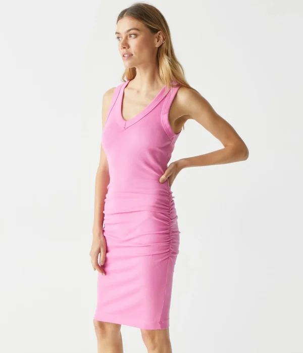 Michael Stars Esme Ribbed Dress- Dresses | Knee Length Dresses