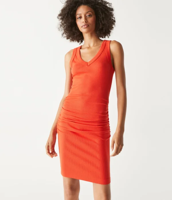 Michael Stars Esme Ribbed Dress- Dresses | Knee Length Dresses