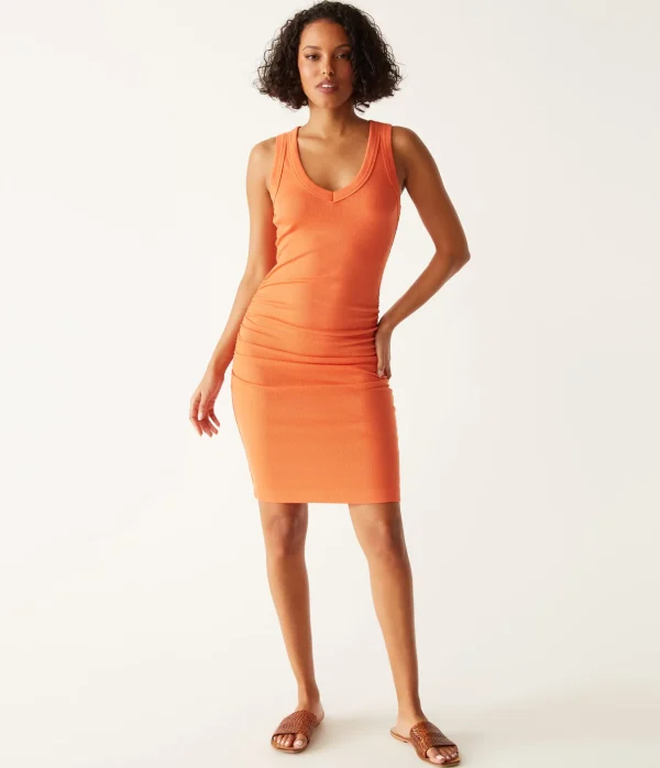 Michael Stars Esme Ribbed Dress- Dresses | Knee Length Dresses