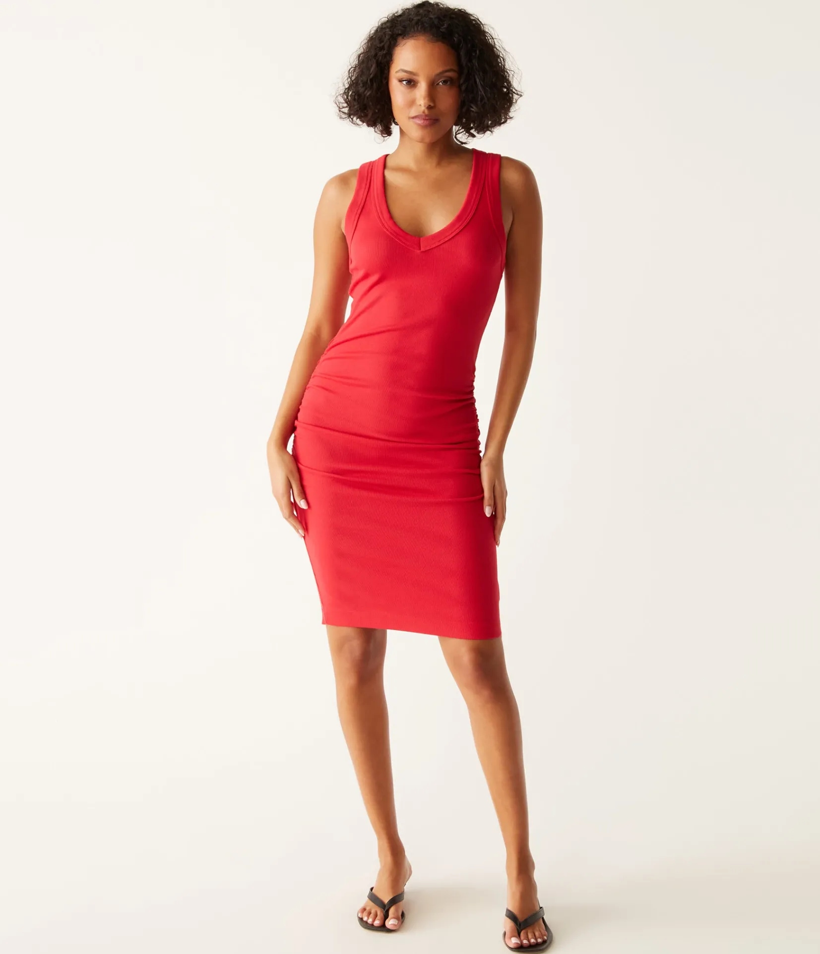 esme_ribbed_dress_67.webp Michael Stars Esme Ribbed Dress- Dresses | Knee Length Dresses