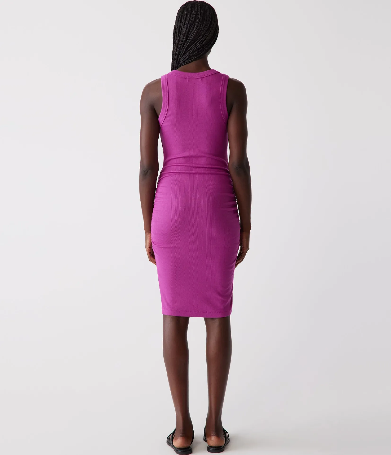 esme_ribbed_dress_76.webp Michael Stars Esme Ribbed Dress- Dresses | Knee Length Dresses