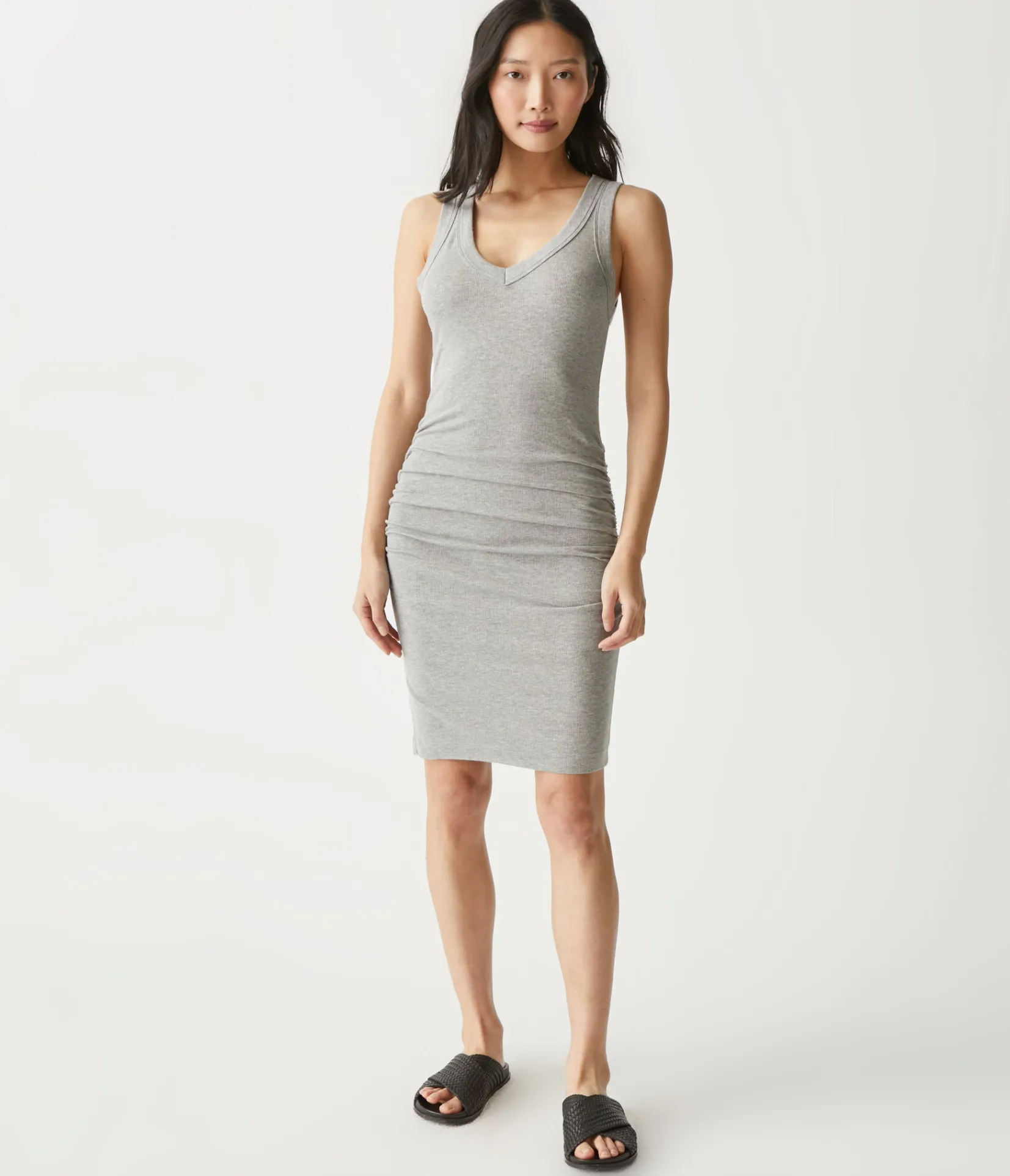 esme_ribbed_dress_8.webp Michael Stars Esme Ribbed Dress- Dresses | Knee Length Dresses