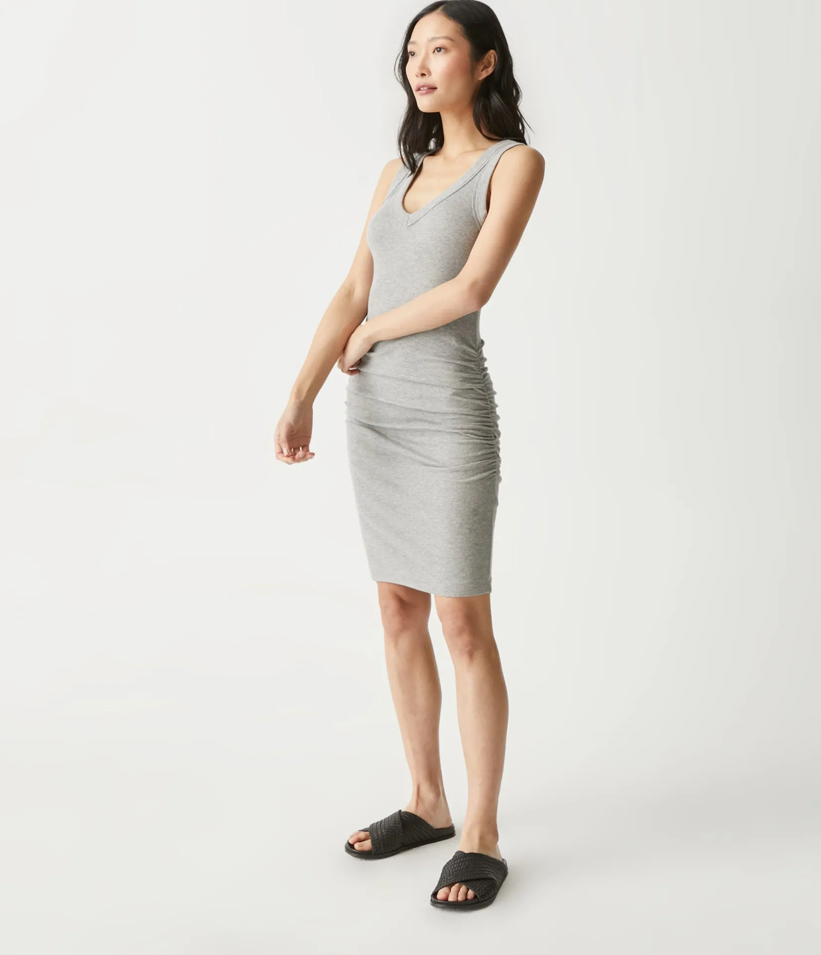 esme_ribbed_dress_9.webp Michael Stars Esme Ribbed Dress- Dresses | Knee Length Dresses