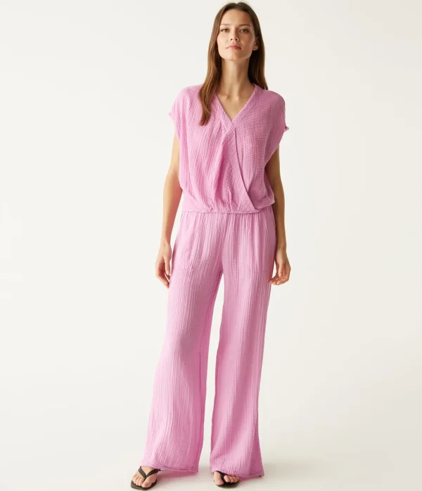 Michael Stars Evie Gauze Surplice Top- Tops, Blouses & Shirts