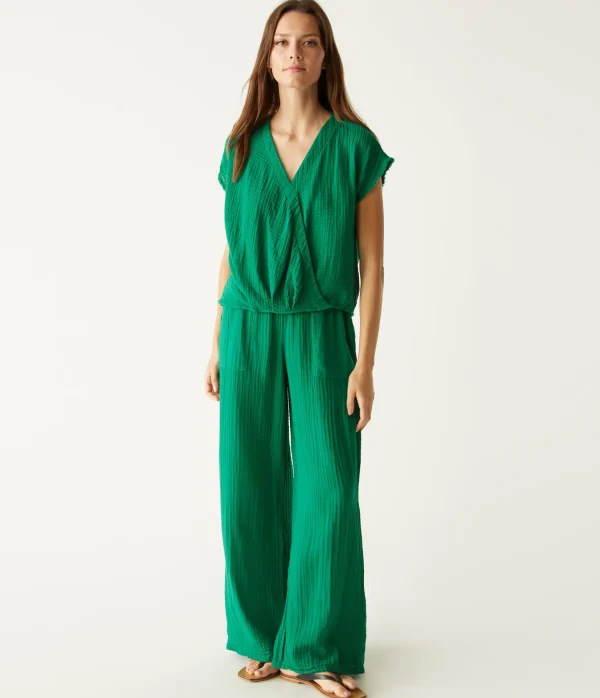 Michael Stars Evie Gauze Surplice Top- Tops, Blouses & Shirts