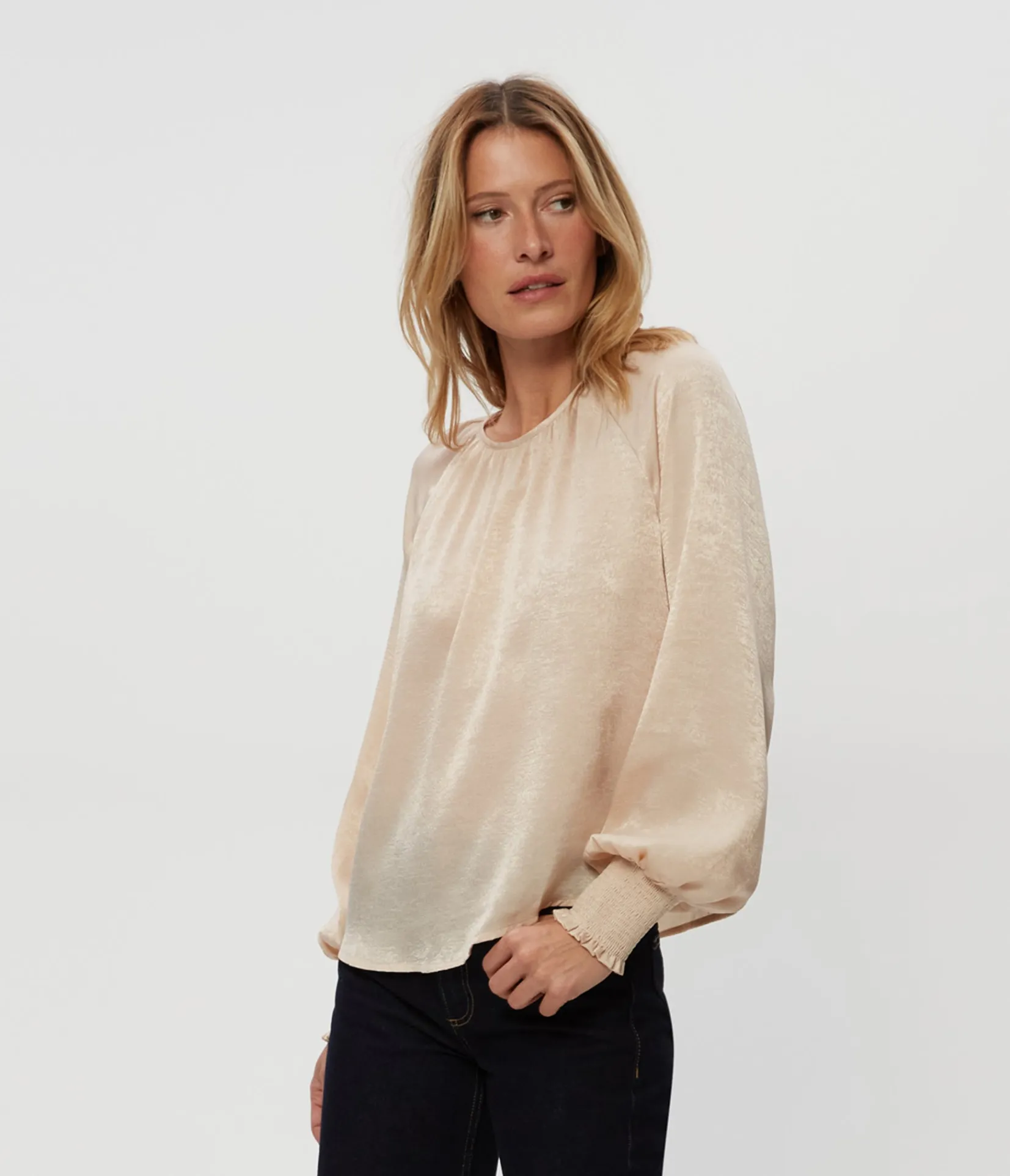 fabi_hammered_satin_top_14.webp Michael Stars Fabi Hammered Satin Top- Tops, Blouses & Shirts