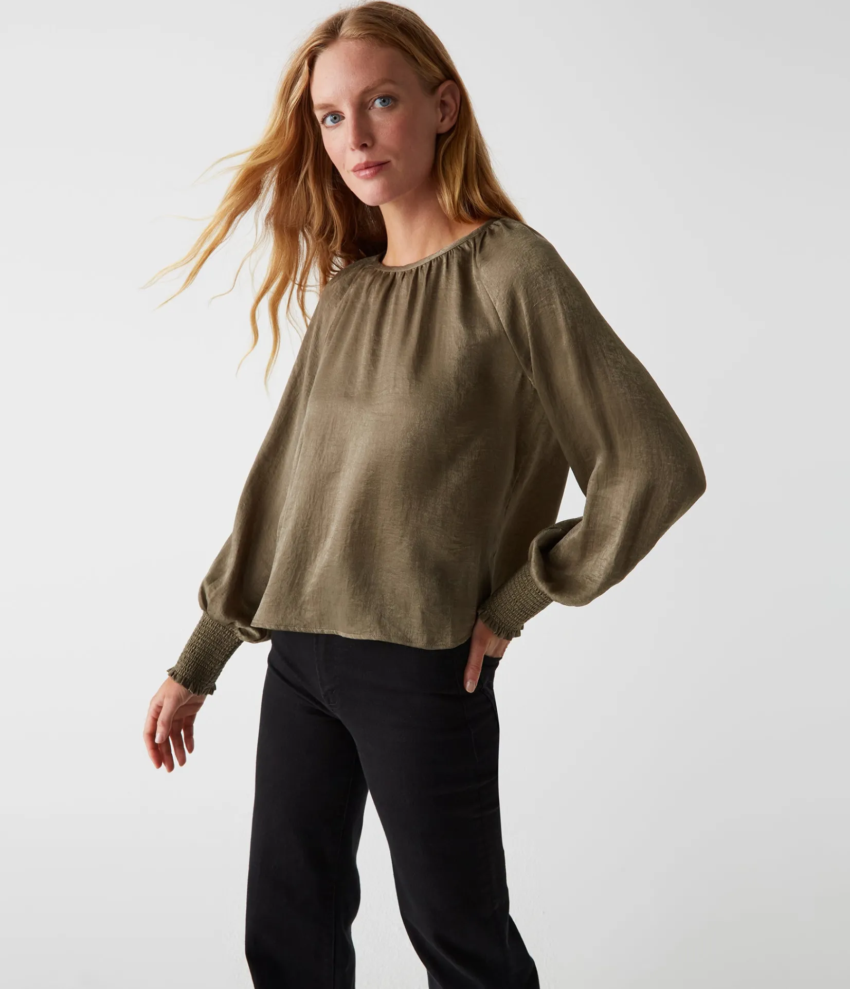 fabi_hammered_satin_top_2.webp Michael Stars Fabi Hammered Satin Top- Tops, Blouses & Shirts