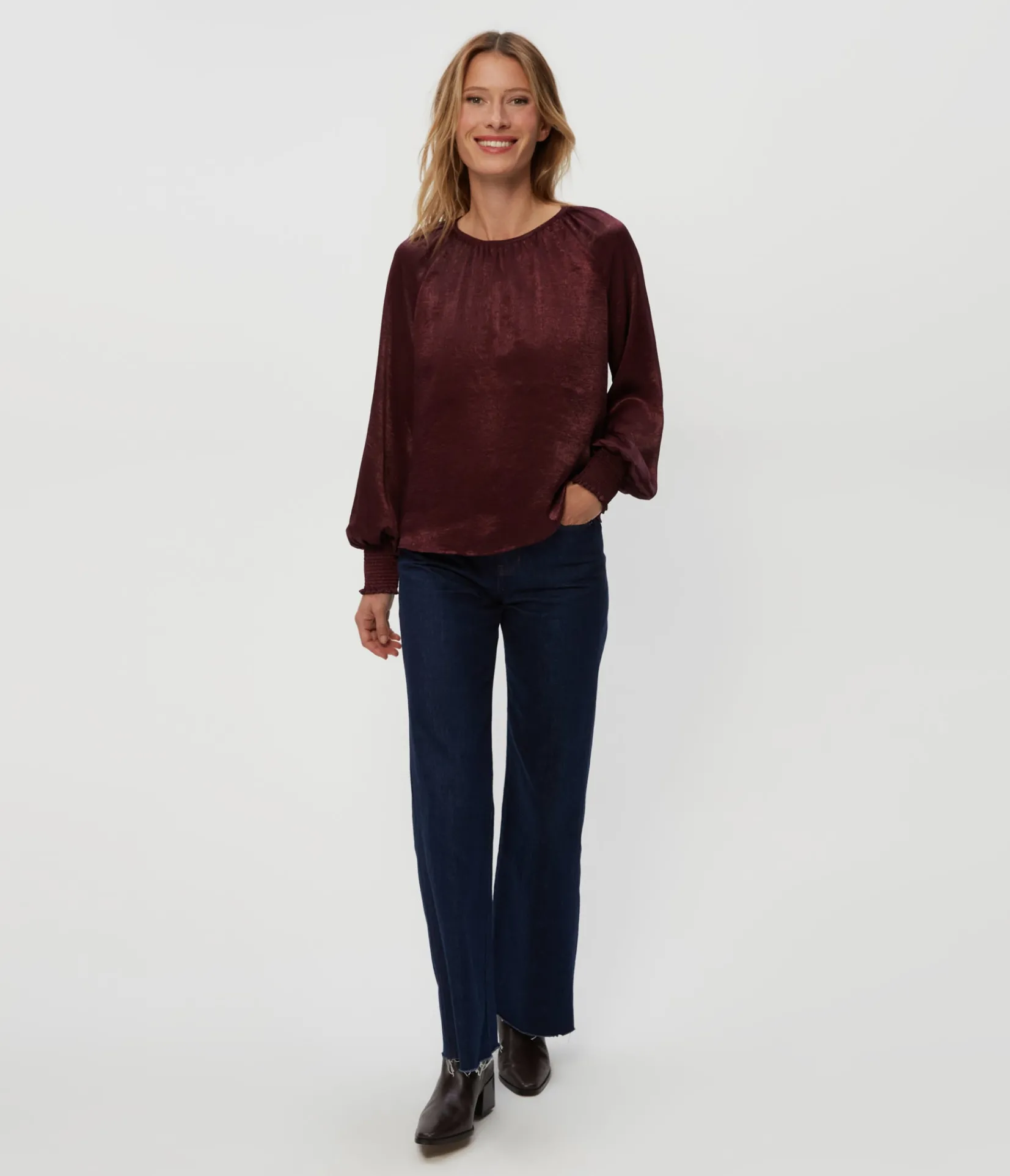 fabi_hammered_satin_top_5.webp Michael Stars Fabi Hammered Satin Top- Tops, Blouses & Shirts