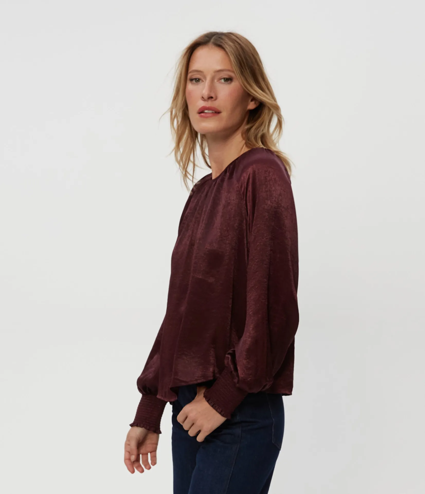 fabi_hammered_satin_top_6.webp Michael Stars Fabi Hammered Satin Top- Tops, Blouses & Shirts