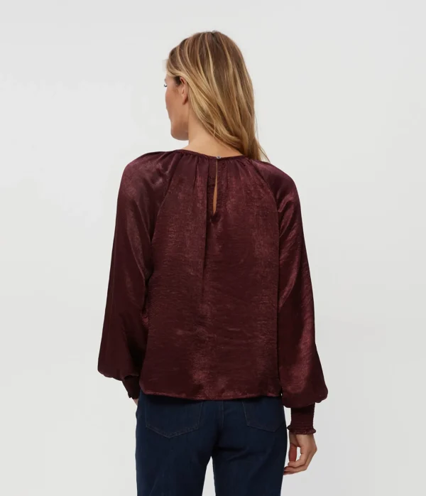 Michael Stars Fabi Hammered Satin Top- Tops, Blouses & Shirts
