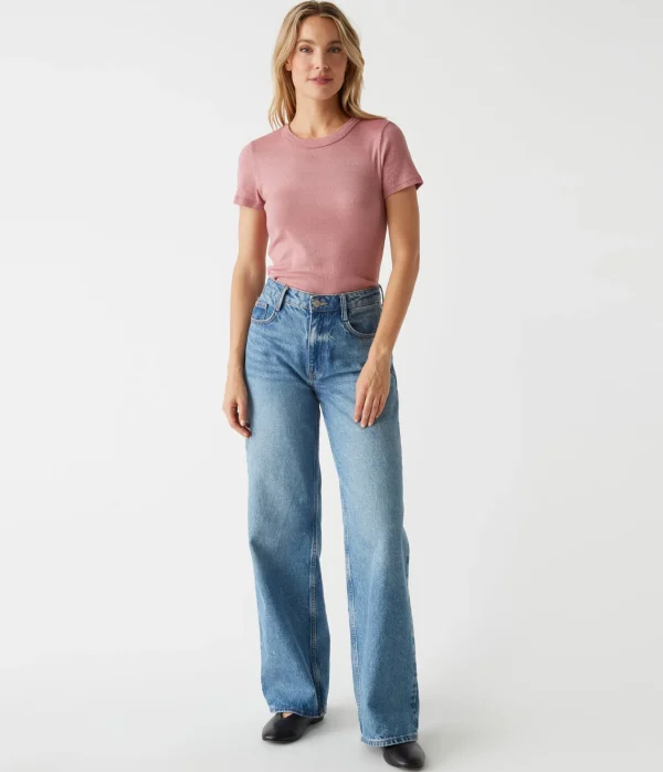 Michael Stars Fallon Shine Tee- T-Shirts | Shine T-Shirts