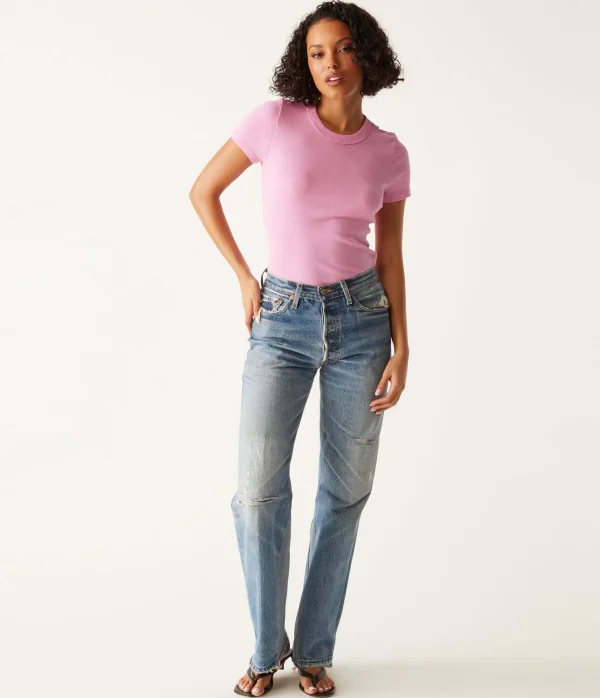 Michael Stars Fallon Shine Tee- T-Shirts | Shine T-Shirts