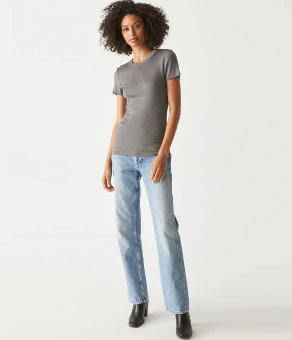 Michael Stars Fallon Shine Tee- T-Shirts | Shine T-Shirts