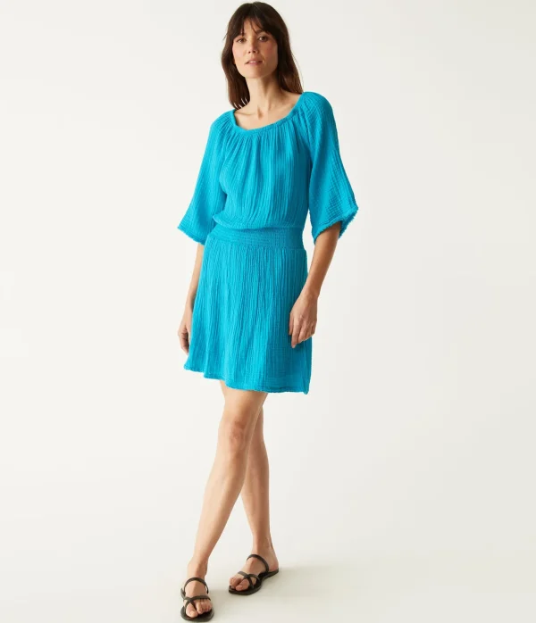Michael Stars Fernanda Gauze Convertible Dress- Dresses | Mini Dresses